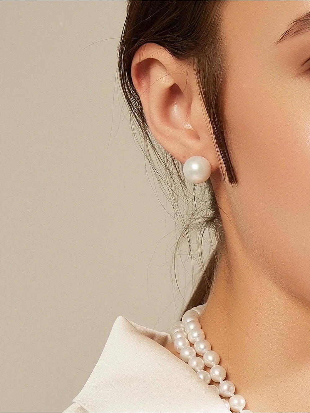 NWT 12mm Minimalist Classic White Faux Pearl Stud Post Earrings Wedding Bridal
